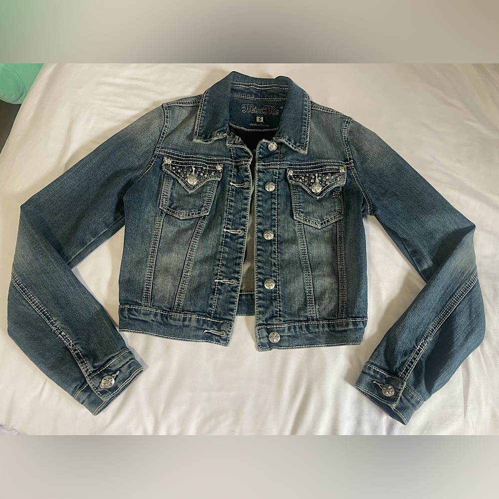 ‘Miss Me’ Button-Up Denim Jacket